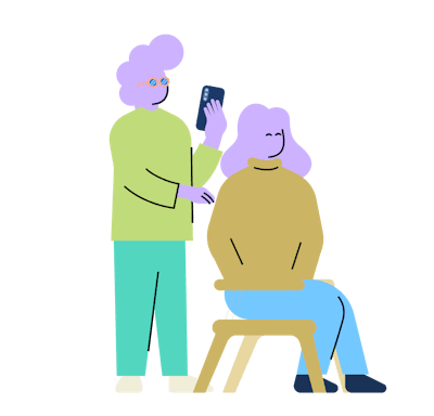 Phone mockup showing a private timeline of skin photos over dates